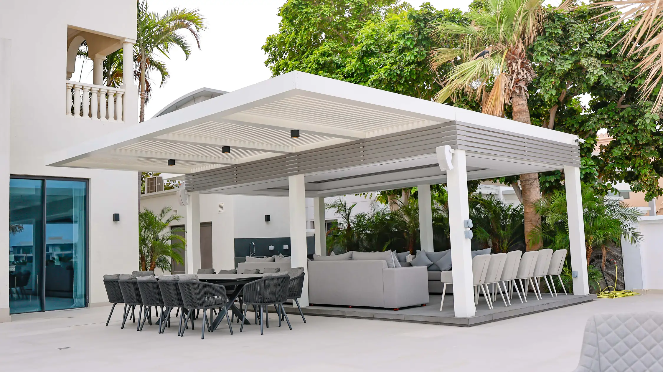 Gazebo installation UAE garden and outdoor design by Modern Shade